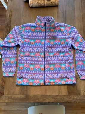Columbia Purple Patterned Fleece Jacket
